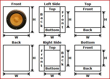 speaker box size